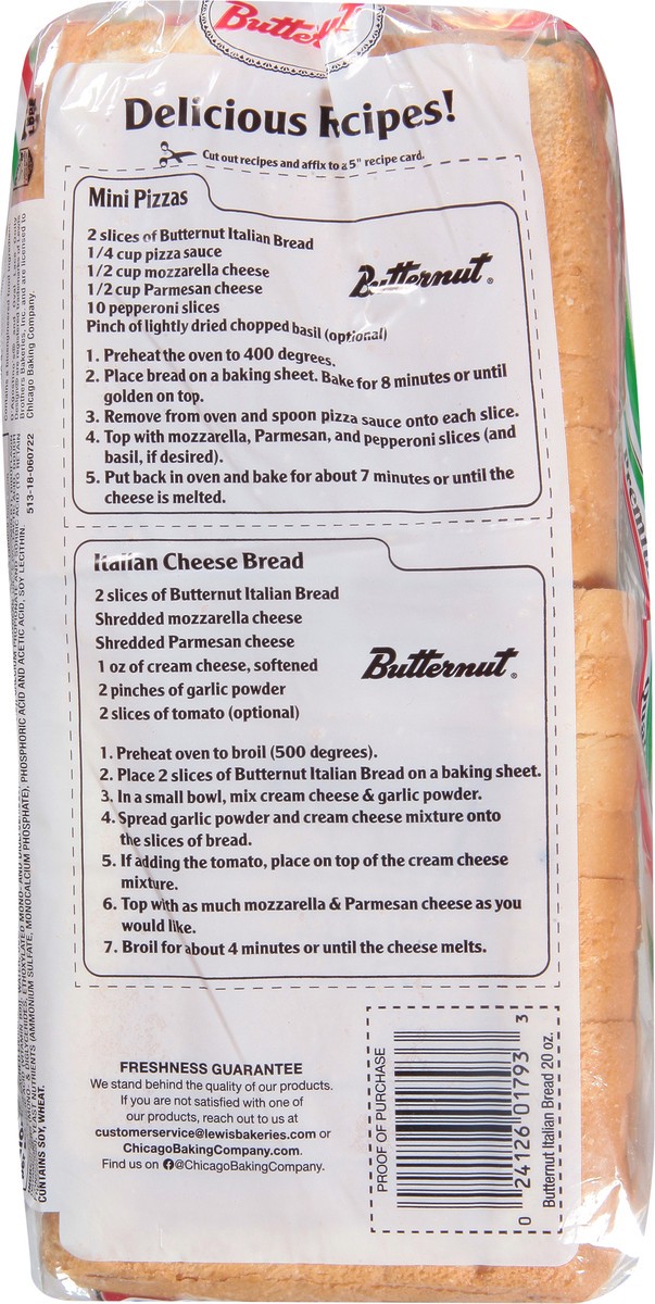 slide 9 of 14, Butternut Italian Bread 20 oz, 20 oz