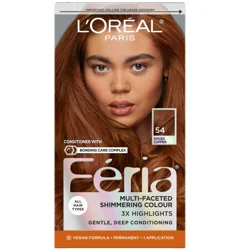 L'Oréal Paris Multi-Faceted Shimmering Permanent Hair Color, 1 Kit Spiced Copper 54