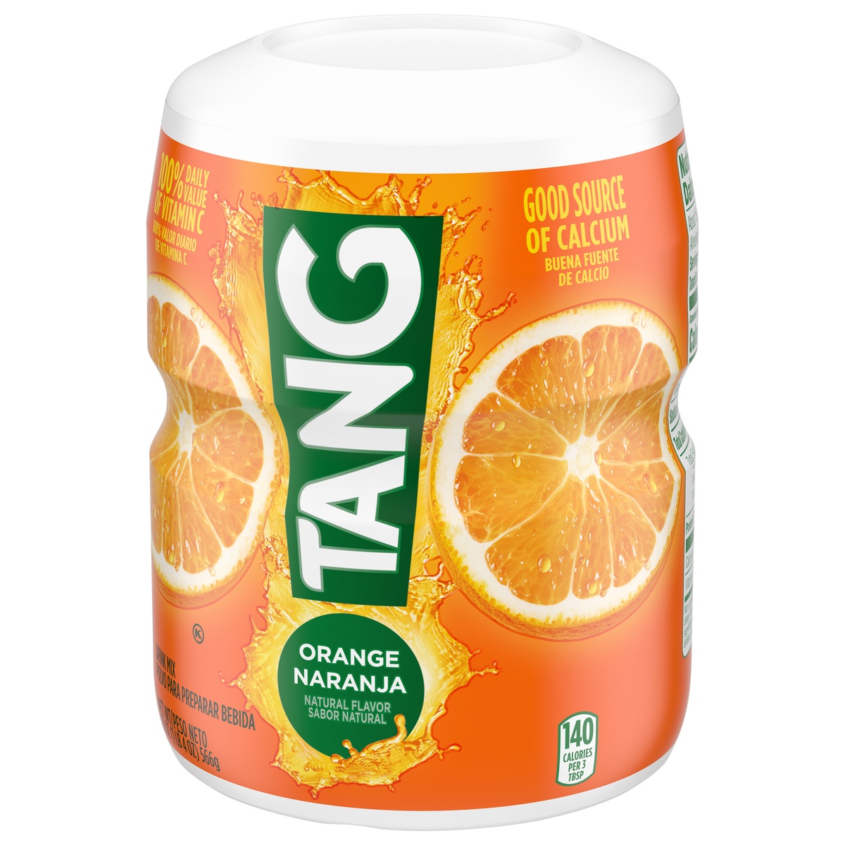 slide 10 of 11, Tang Orange Naturally Flavored Powdered Soft Drink Mix, 20 oz