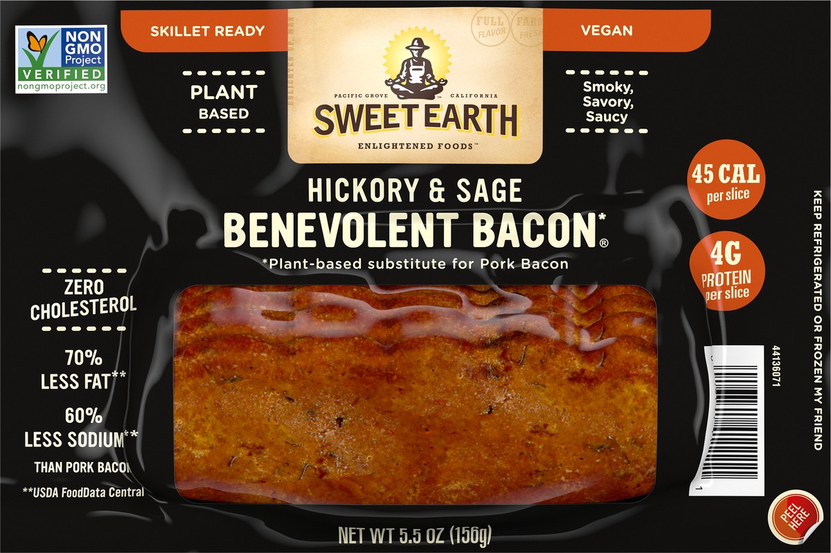 slide 7 of 7, Sweet Earth Benevolent Bacon 5.5oz Pack, 5.5 oz