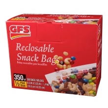 slide 1 of 1, GFS Reclosable Snack Bags, 350 ct