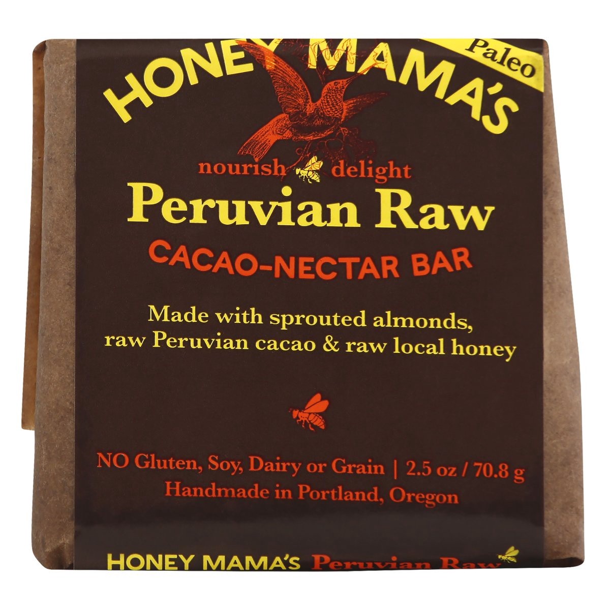 slide 1 of 1, Honey Mama's Cocoa Truffle Bar - Peruvian Raw, 2.5 oz