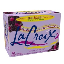 slide 1 of 1, La Croix Black Razzberry Sparkling Water - 12 ct; 12 fl oz, 144 oz
