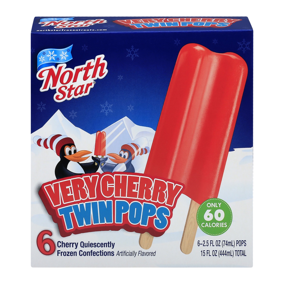 slide 1 of 1, North Star Very Cherry Twin Pops, 6 ct