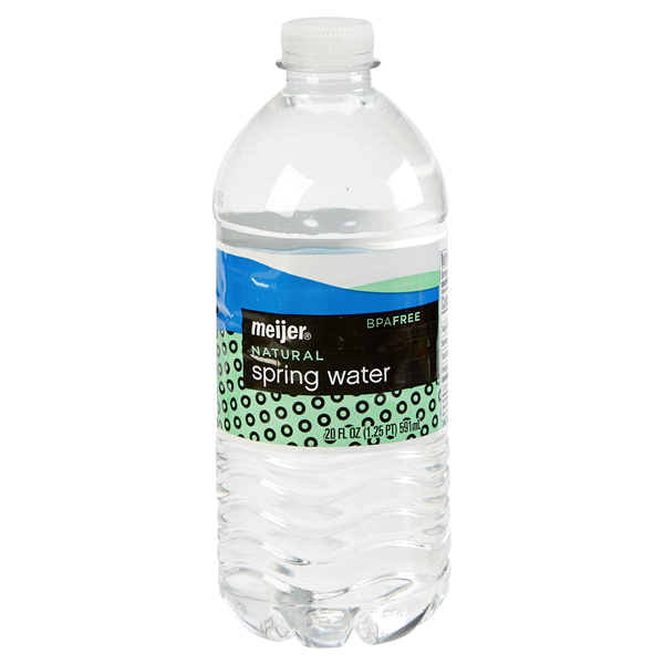 slide 1 of 1, Meijer Natural Spring Water, 20 oz