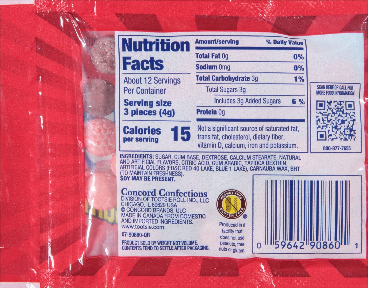 slide 6 of 9, Razzles Candy Coated Berry Mix Gum 1.6 oz, 1.6 oz
