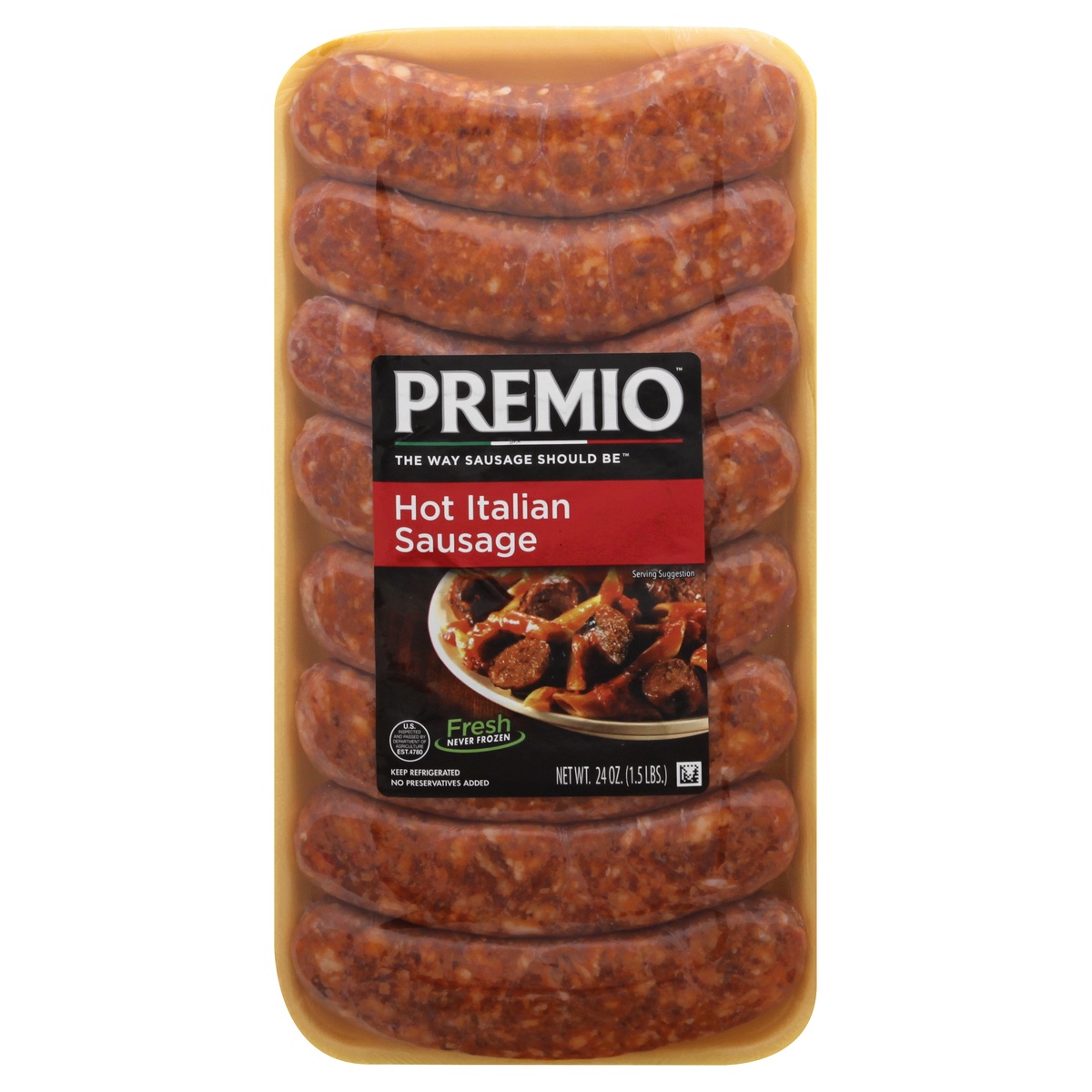 Premio Hot Italian Sausage 24 oz 24 oz Shipt