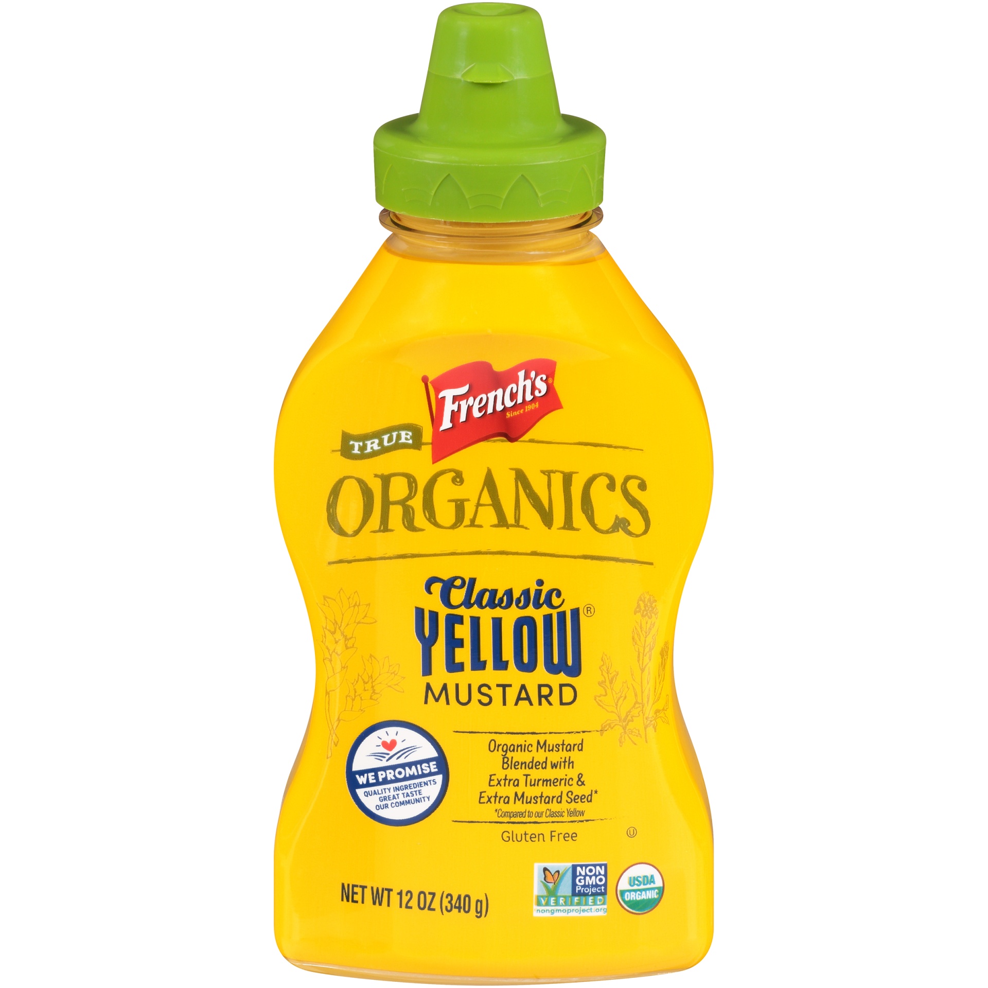 slide 1 of 6, French's True Organics Classic Yellow Mustard, 12 oz