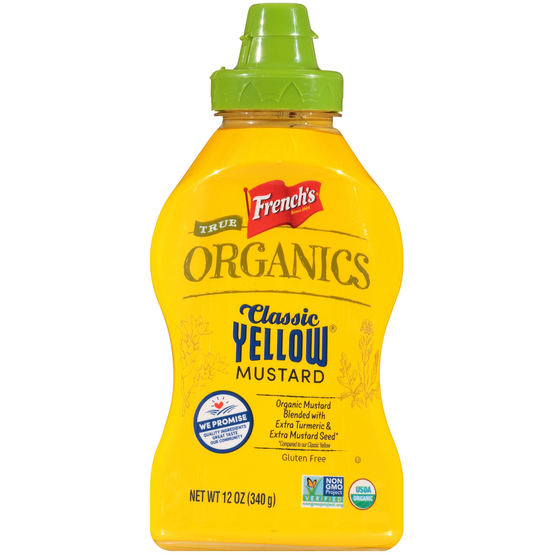 slide 1 of 5, French's Yellow Mustard - Organic, 12 oz