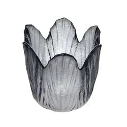 Elements Smoke Festive Petal Votive Candle Holder 2.95 inch
