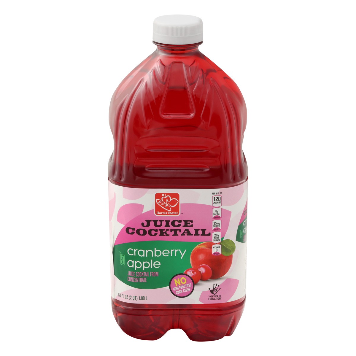 slide 1 of 10, Harris Teeter Cranberry Apple Juice Cocktail - 64 oz, 64 oz