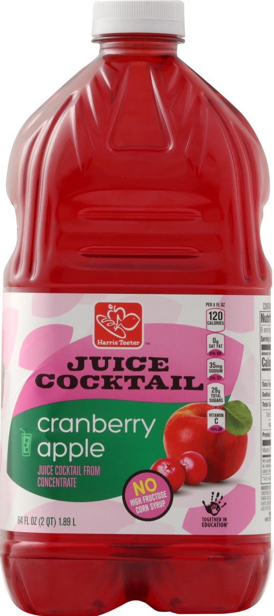 slide 7 of 10, Harris Teeter Cranberry Apple Juice Cocktail - 64 oz, 64 oz