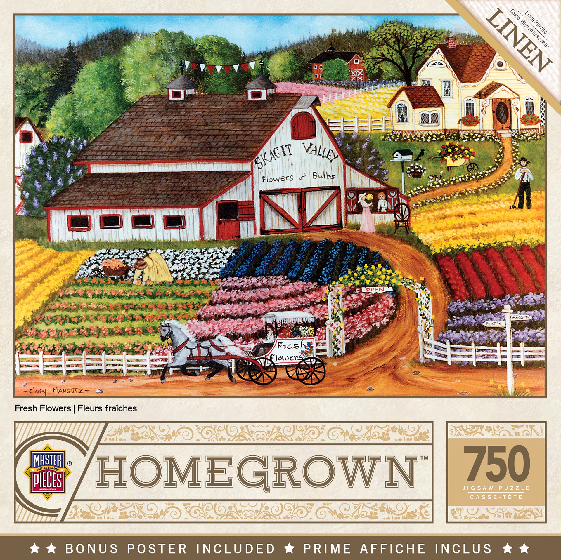 slide 1 of 5, Masterpieces Homegrown Fresh Flowers Puzzle, 1 ct