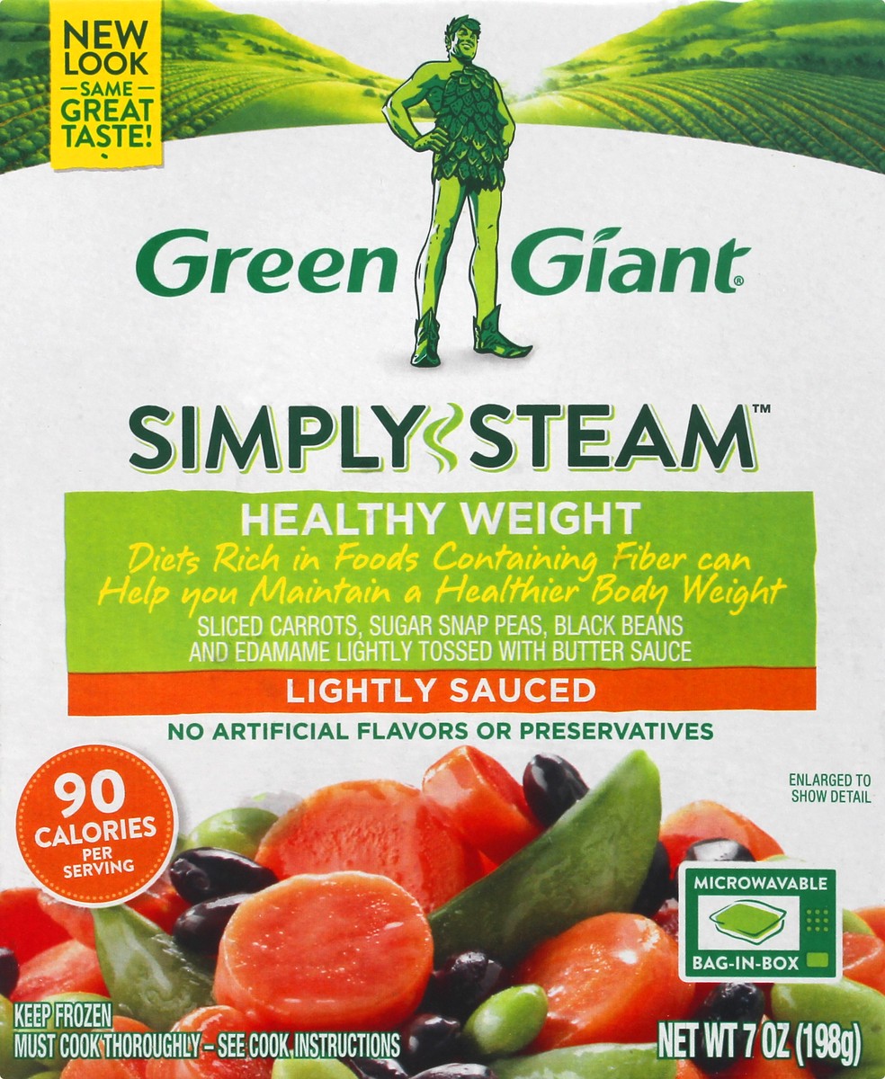 slide 1 of 13, Green Giant Simply Steam Lightly Sauced Healthy Weight 7 oz, 7 oz