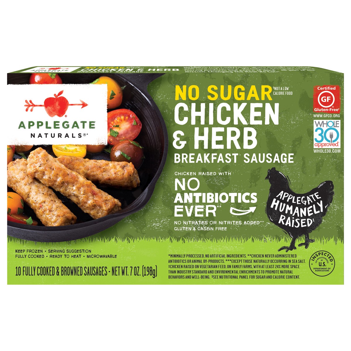 slide 9 of 9, Applegate Breakfast Sausage, 7 oz