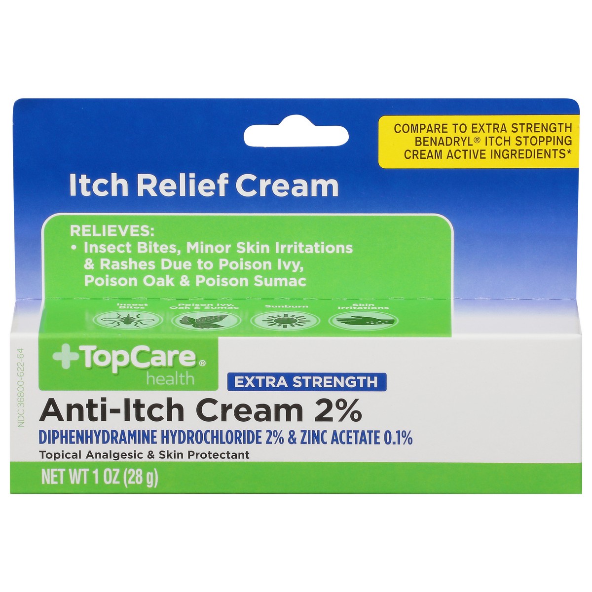 slide 10 of 10, TopCare Health Extra Strength Anti-Itch Cream 2% 1 oz, 1 oz