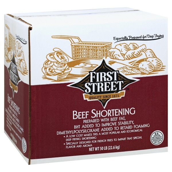 slide 1 of 1, First Street Beef Shortening Cube, 50 lb