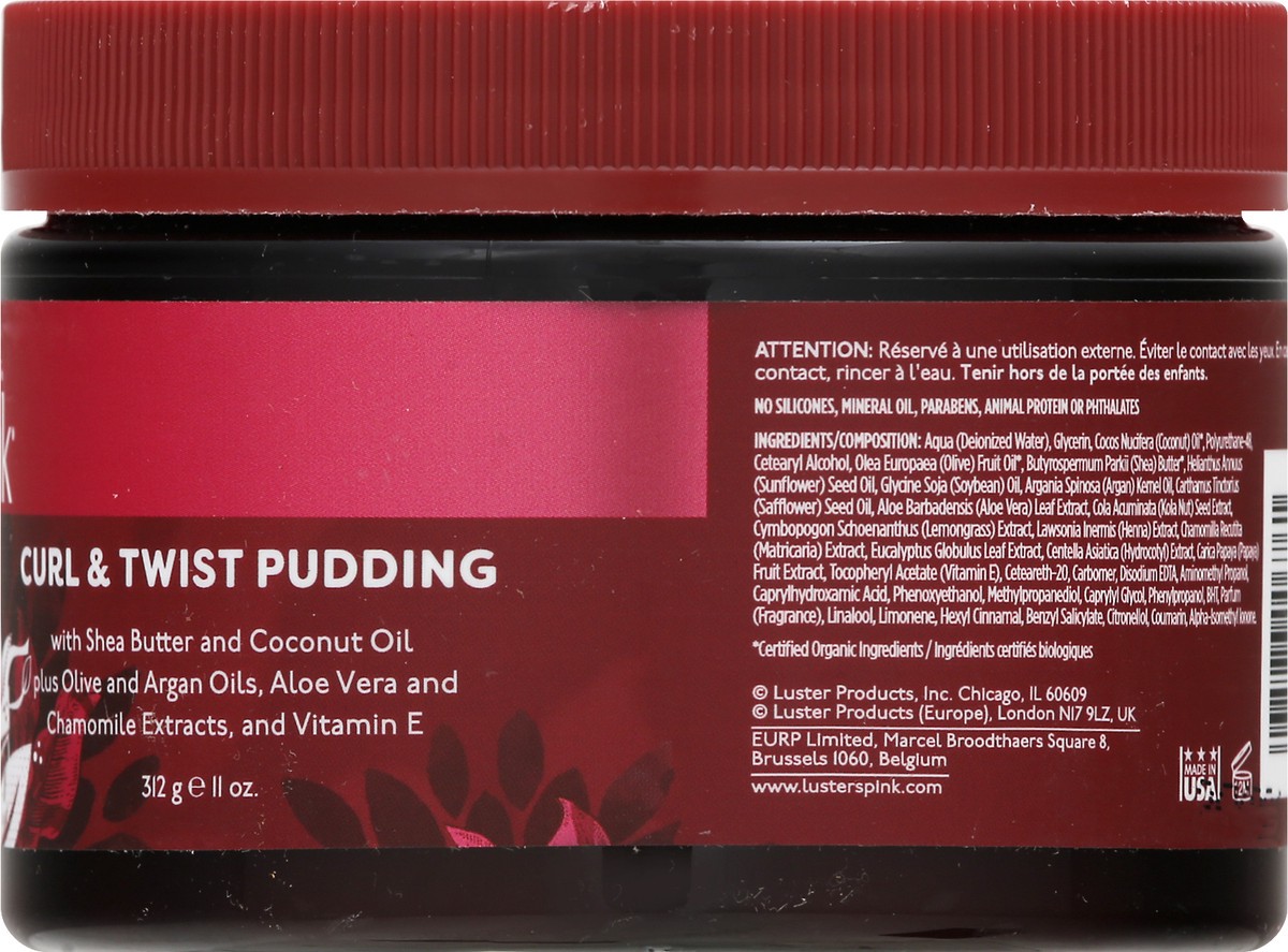 slide 4 of 12, Luster's Pink Shea Butter Coconut Oil Curl & Twist Pudding 312 gr, 312 g