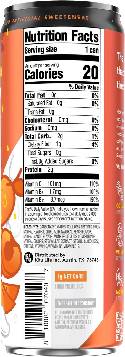 slide 3 of 6, Super Energy Zero Sugar Mango Peachpop Energy Drink 12 fl oz, 12 oz