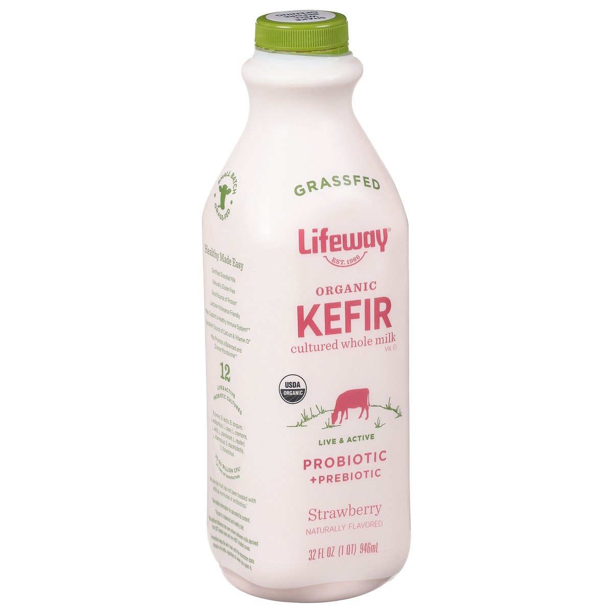 slide 13 of 14, Lifeway Strawberry Kefir Milk, 32 oz