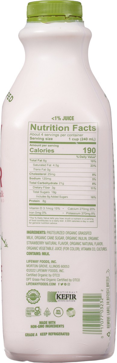 slide 5 of 14, Lifeway Strawberry Kefir Milk, 32 oz