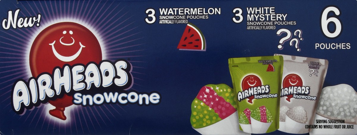 slide 9 of 9, Airheads Watermelon/White Mystery Snowcone 6 ea, 6 ct