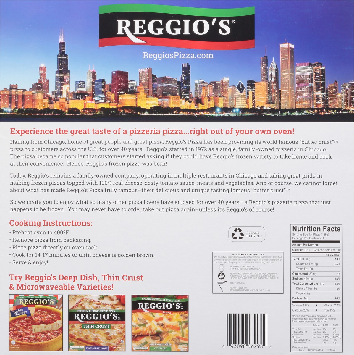 slide 6 of 14, Reggio's Butter Crust Cheese Pizza Dinner Size 20 oz, 20 oz