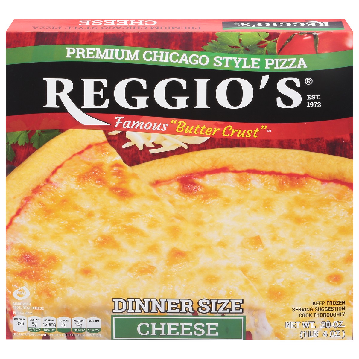 slide 10 of 14, Reggio's Butter Crust Cheese Pizza Dinner Size 20 oz, 20 oz