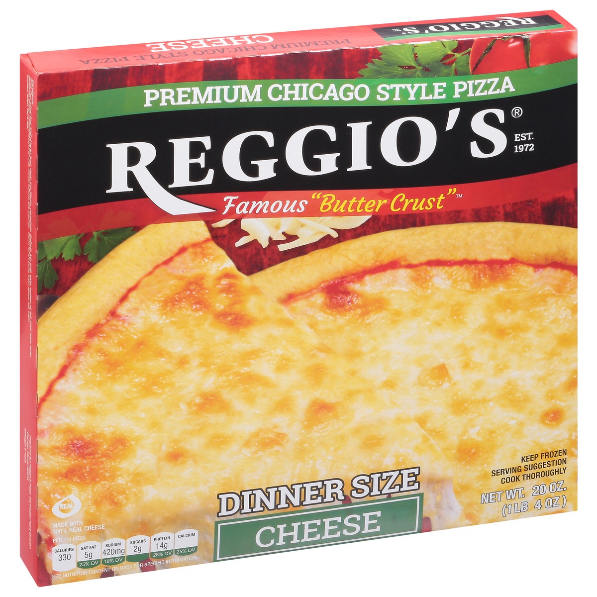 slide 2 of 14, Reggio's Butter Crust Cheese Pizza Dinner Size 20 oz, 20 oz