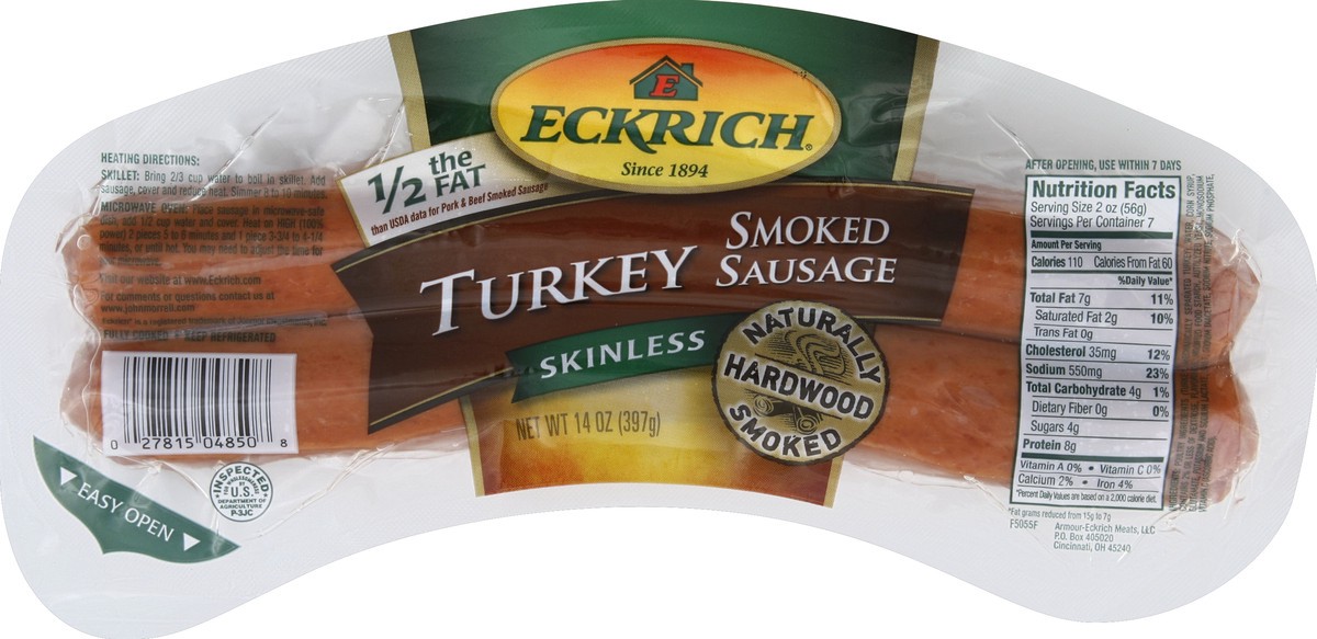 slide 1 of 6, Eckrich Smoked Sausage 14 oz, 14 oz