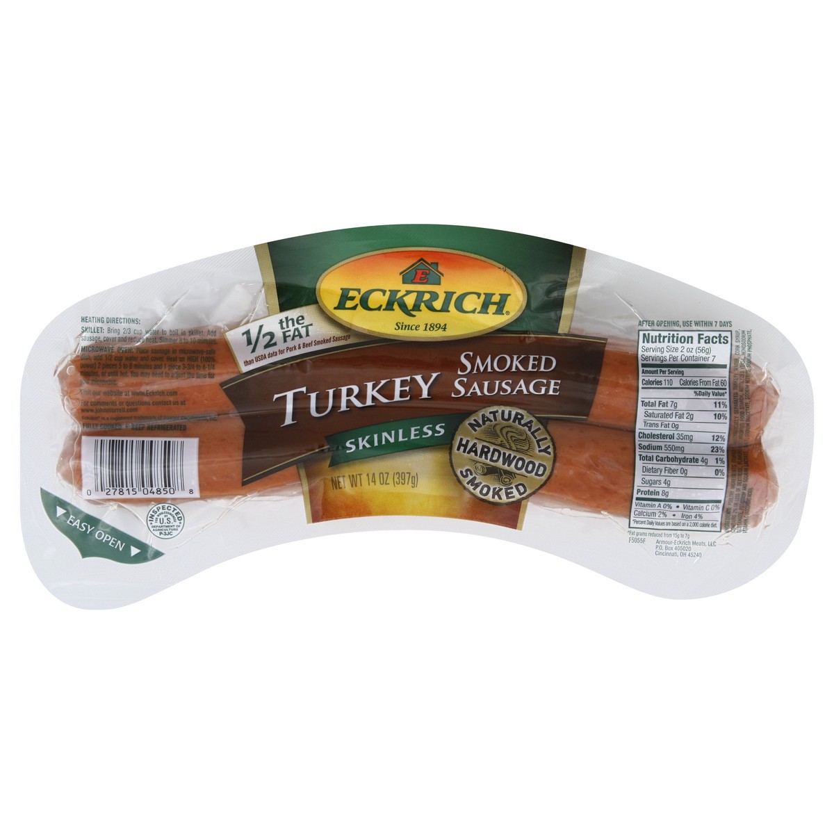 slide 3 of 6, Eckrich Smoked Sausage 14 oz, 14 oz