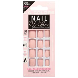 L.A. Colors Nail Vibe Artificial Nail Tip Kit - 33 Pieces