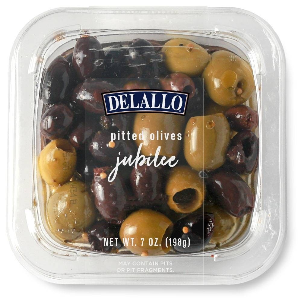 slide 1 of 1, DeLallo Pitted Olives Jubilee in Oil - 7oz, 7 oz