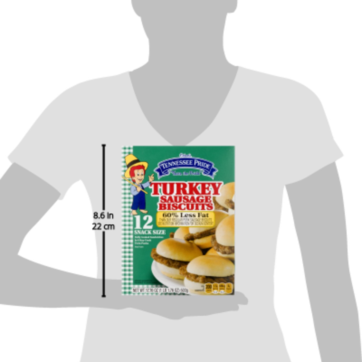 slide 5 of 9, ODOM'S TENNESSEE PRIDE Turkey Sausage Biscuits, Snack-Size Frozen Breakfast Sandwiches, 12 Count, 17.8 oz
