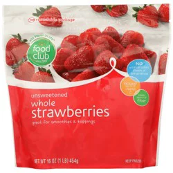 Food Club Frozen Whole Unsweetened Strawberries
