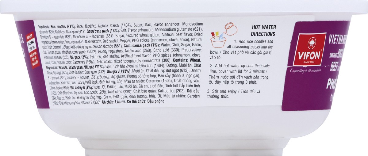 slide 6 of 12, Vifon Pho Rice Noodle Soup Bowl Beef Flavor- 2.4 oz, 2.4 oz