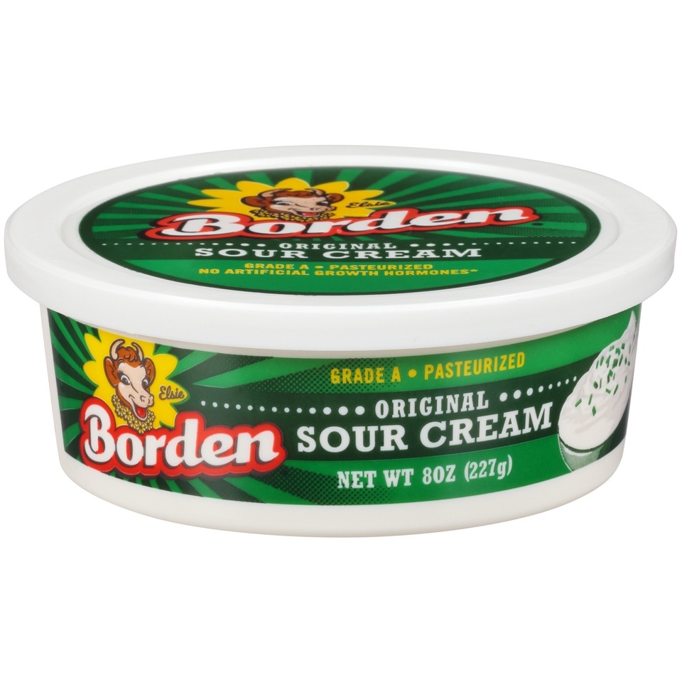 slide 1 of 1, Borden Sour Cream, 8 oz
