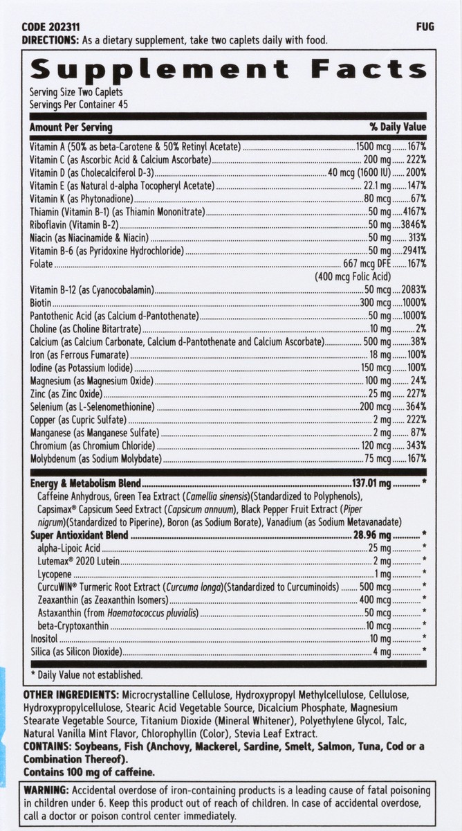 slide 4 of 13, GNC Women's Energy & Metabolism Caplets Multivitamin 90 ea, 90 ct