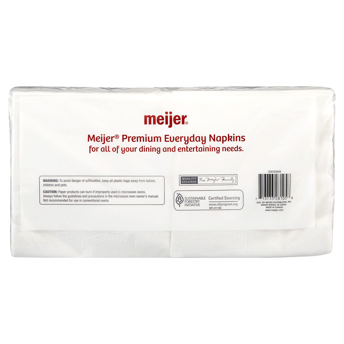 slide 2 of 2, Meijer 2-Ply Everyday Napkins, 200 ct