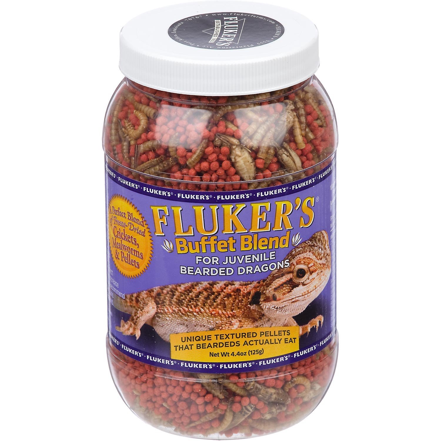 slide 1 of 1, Fluker's Flukers Juvenile Dragon Blend, 4.4 oz