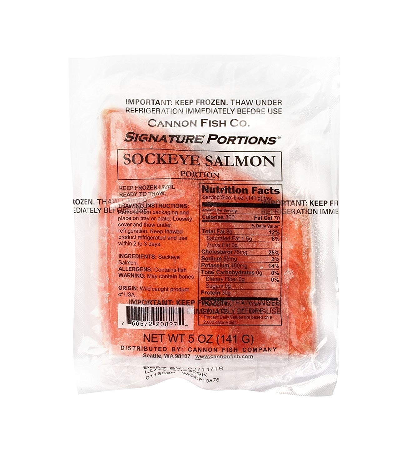 slide 1 of 1, Cannon Fish Co. Sockeye Salmon, 5 oz