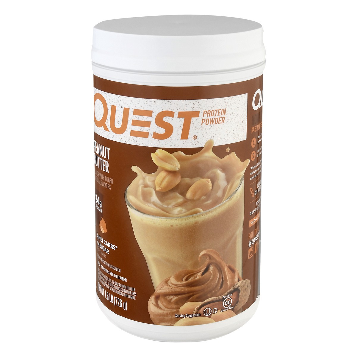 slide 3 of 9, Quest Protein Powder, 1.6 lb