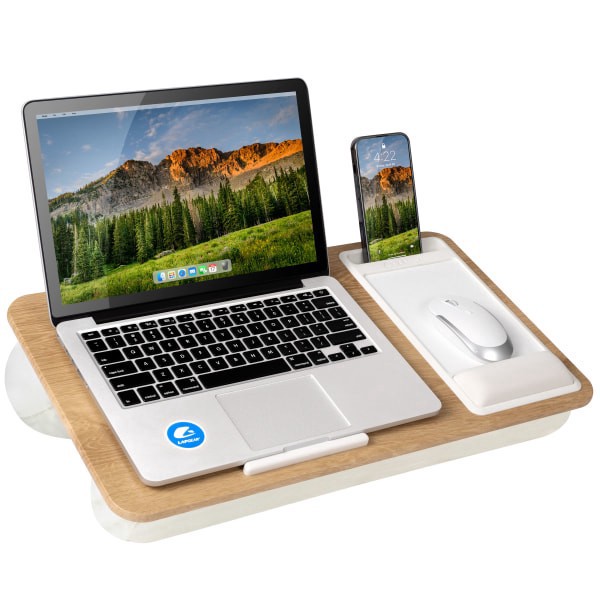 slide 4 of 6, LapGear Atlas Lap Desk, 21-1/8"" x 12"", White Oak Woodgrain, 92009-RP, 1 ct