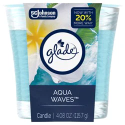 Glade Single Wick Candle, Aqua Waves 4.08 oz, 1 Count