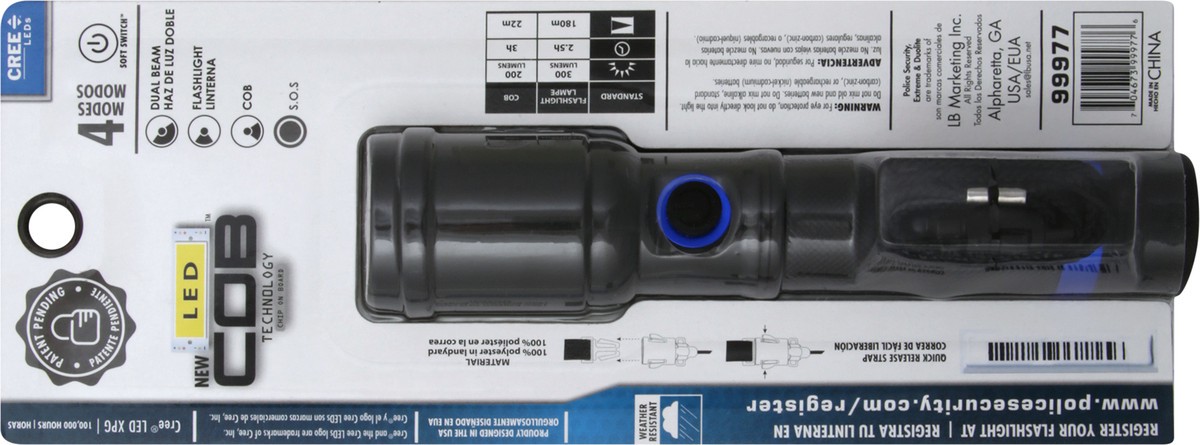 slide 6 of 6, Police Security Flashlight, Extreme, DuoLite, 1 ct