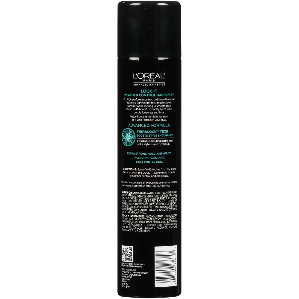 slide 3 of 5, L'Oréal Advanced Hairstyle Lock It Weather Control Hairspray - 8.25oz, 8.25 oz