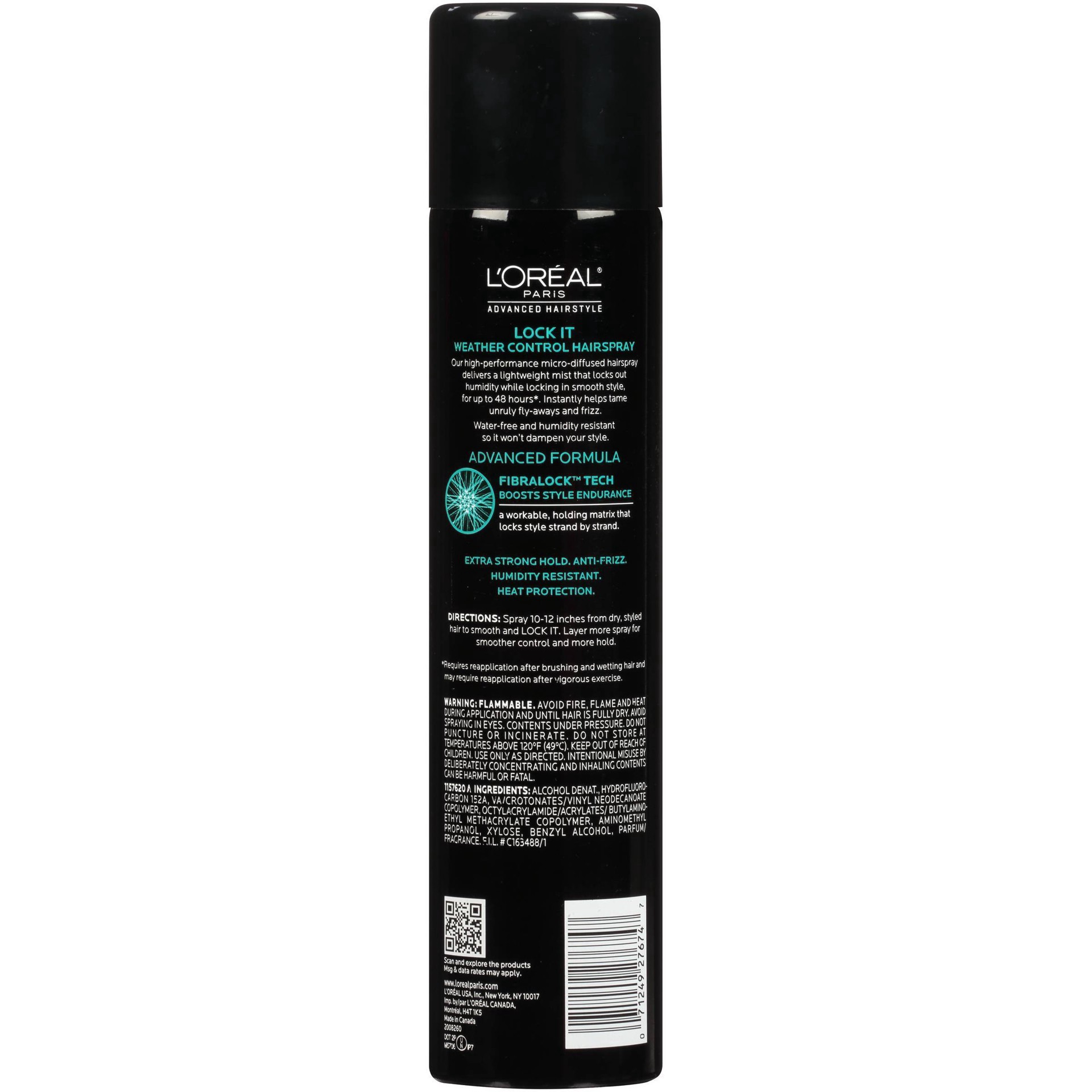 slide 4 of 5, L'Oréal Advanced Hairstyle Lock It Weather Control Hairspray - 8.25oz, 8.25 oz