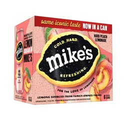Mike's Hard Peach Lemonade, 6 Pack, 12 fl oz Cans, 5% ABV