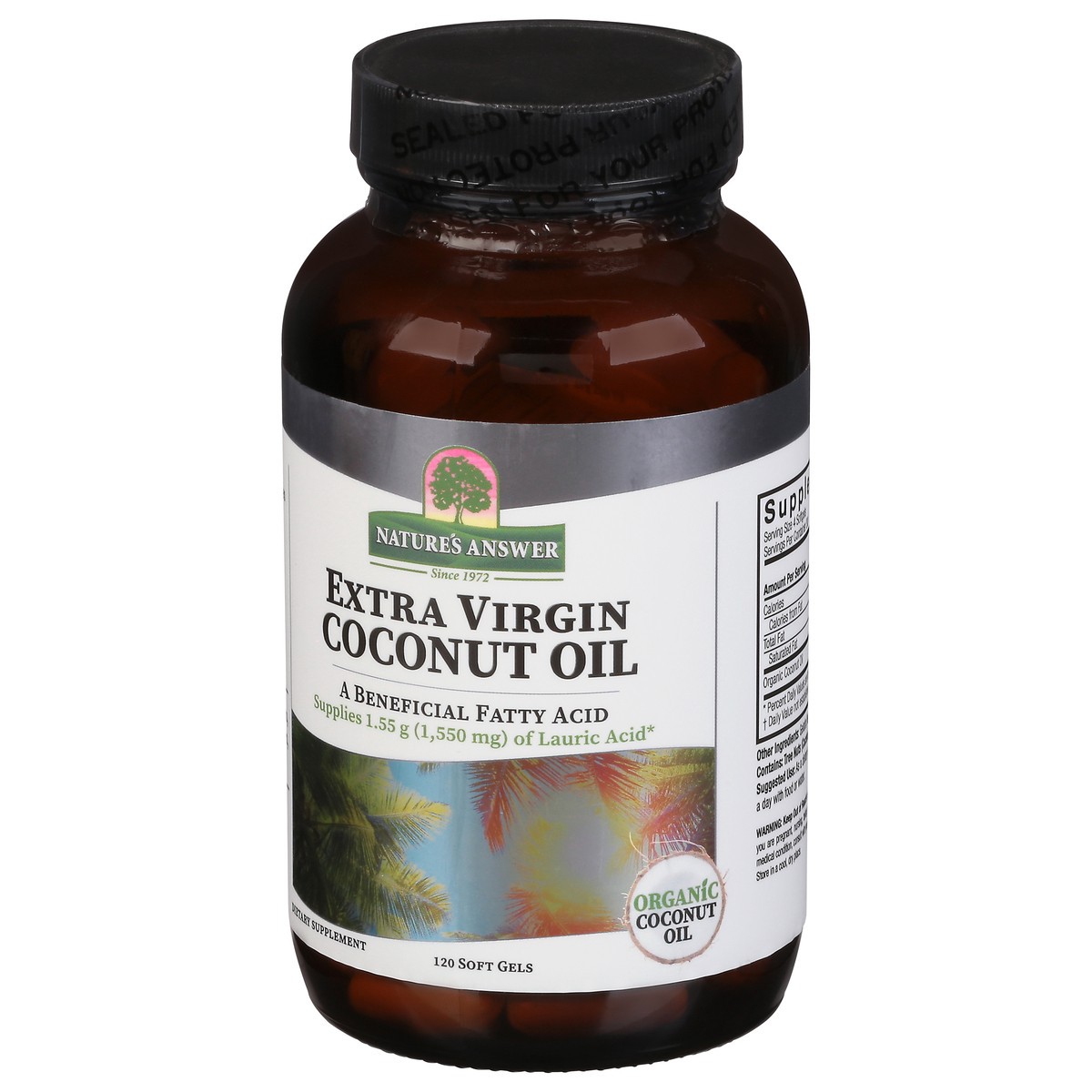 slide 3 of 9, Nature's Answer Extra Virgin Coconut Oil, 120 ct