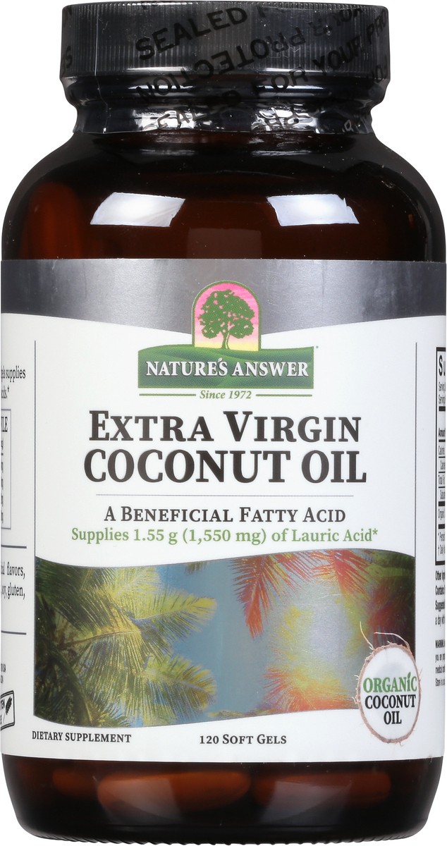 slide 6 of 9, Nature's Answer Extra Virgin Coconut Oil, 120 ct